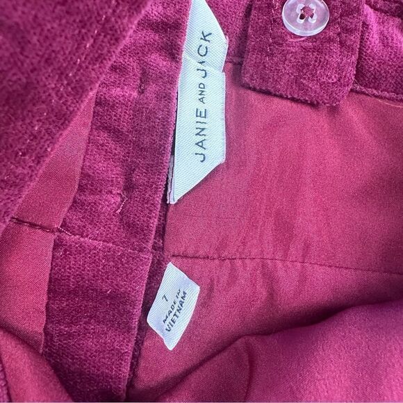 Kids Burgundy Corduroy Dress - Picture 3 of 4